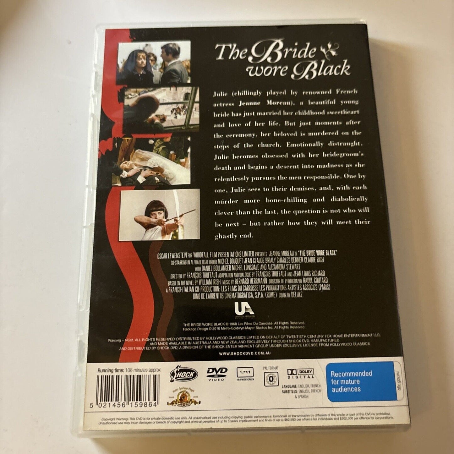 The Bride Wore Black (DVD, 1968) Francois Truffaut NEW All Regions