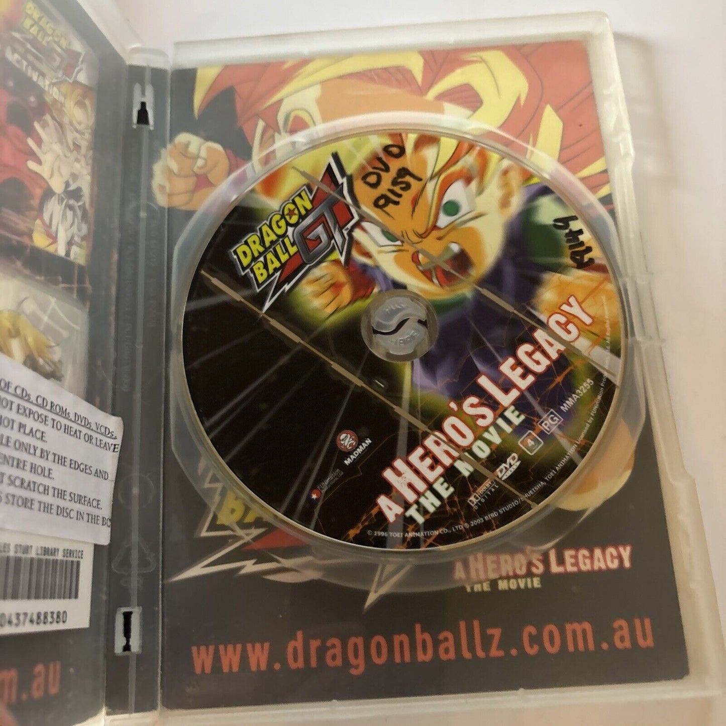 Dragon Ball GT - A Hero's Legacy The Movie (CD, 1996) Region 4
