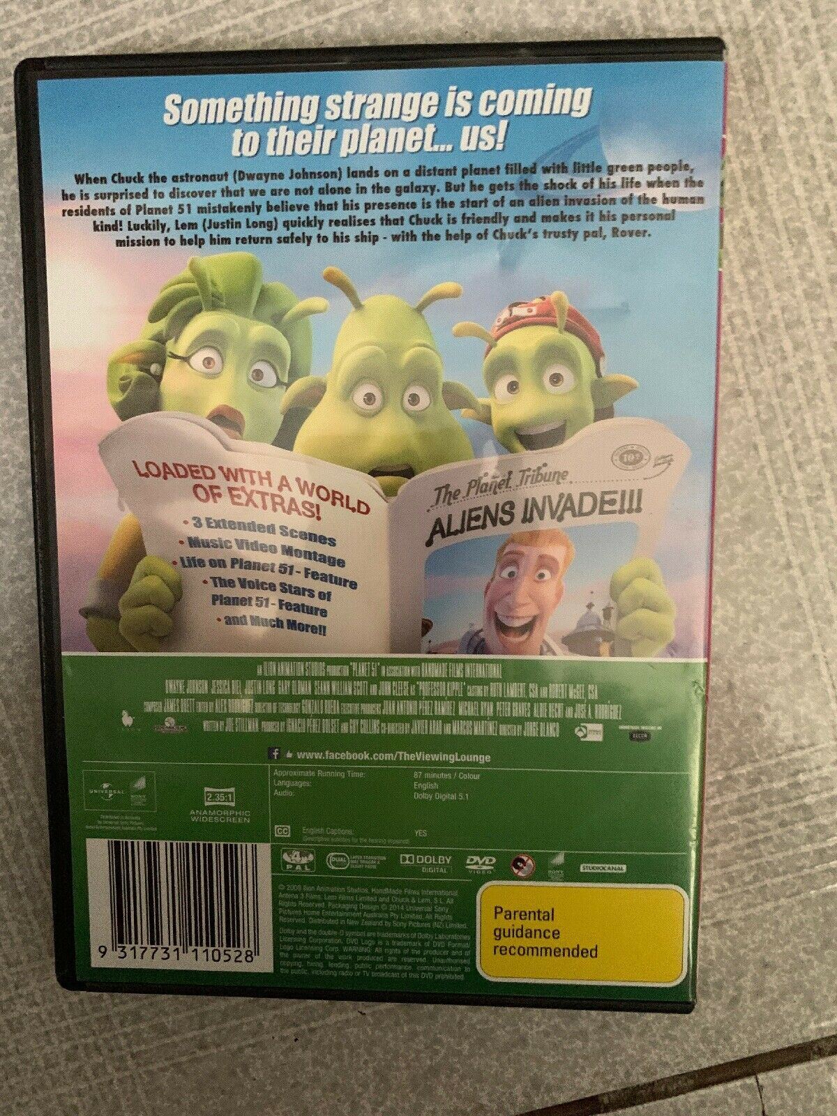 Planet 51 (DVD, 2014) - "The Rock" Dwayne Johnson, Jessica Biel, Gary Oldman