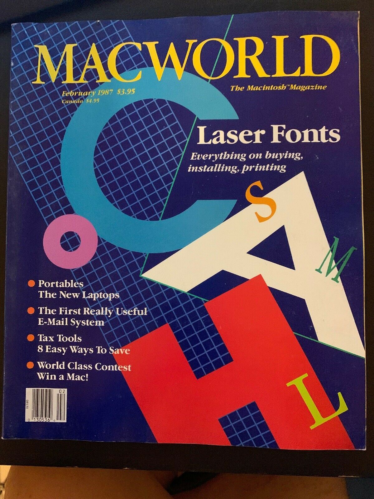 Macworld February 1987 The Macintosh Magazine Laser Fonts Special - Vintage Rare