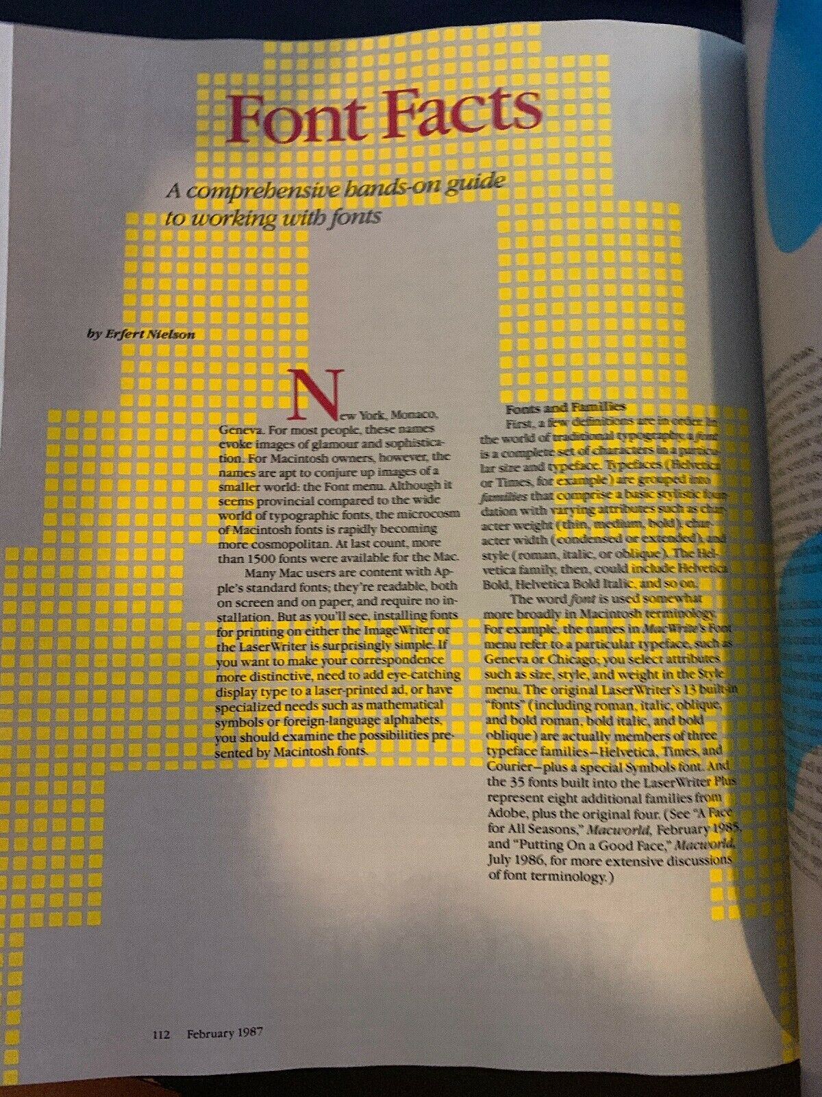 Macworld February 1987 The Macintosh Magazine Laser Fonts Special - Vintage Rare