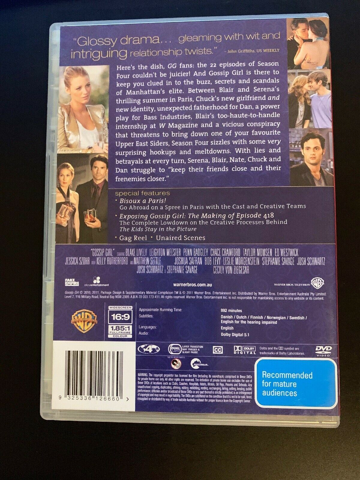 Gossip Girl : Season 4 (DVD) Region 4