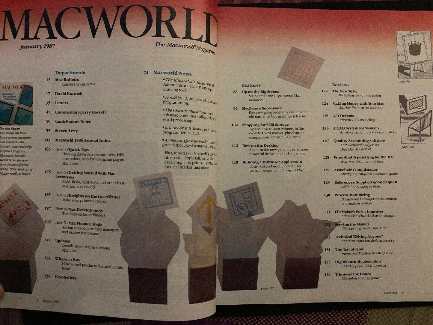 Macworld January 1987 Vintage Apple Magazine: Desktop Publishing