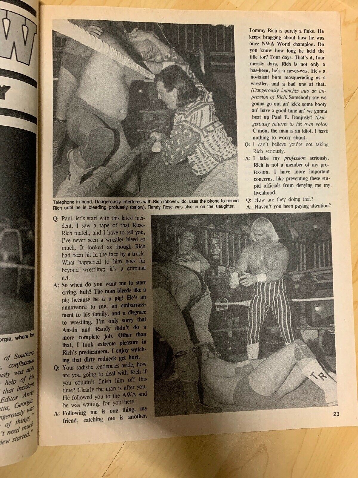 Sports Review Wrestling May 1988 Magazine Road Warrior Hulk