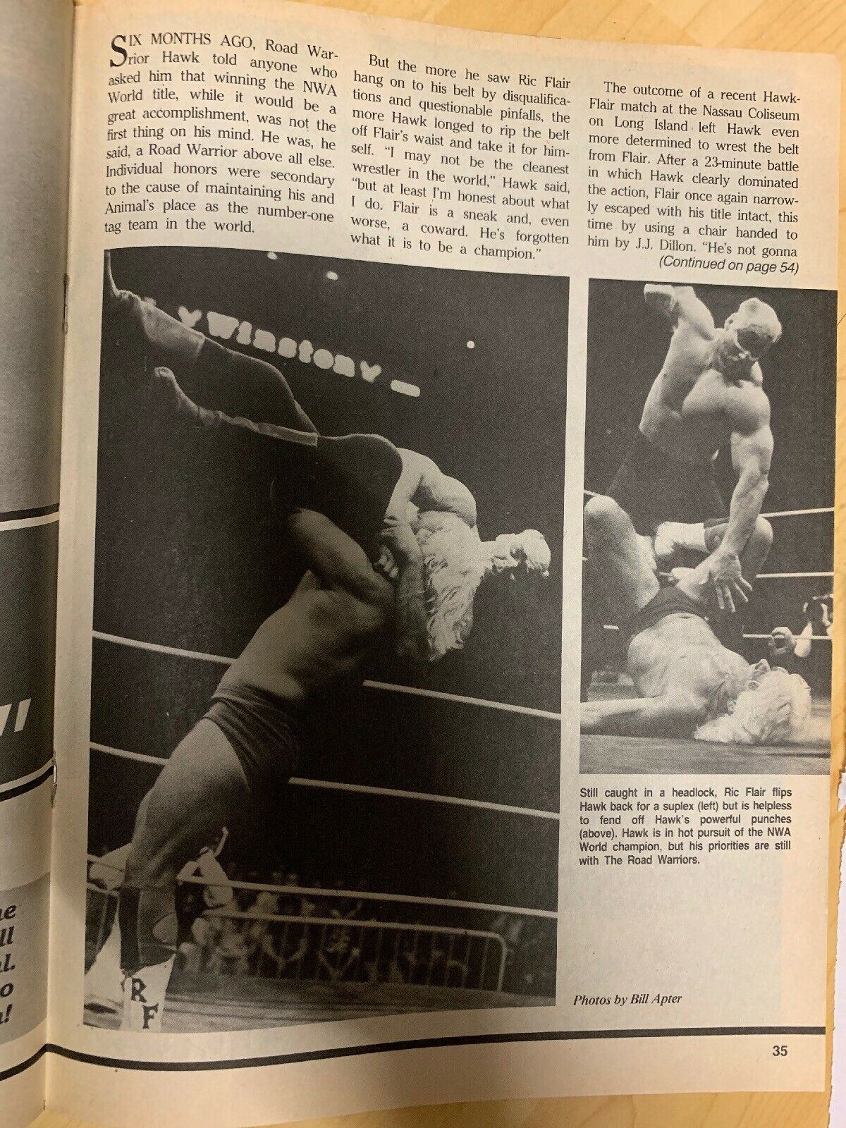 Sports Review Wrestling May 1988 Magazine Road Warrior Hulk