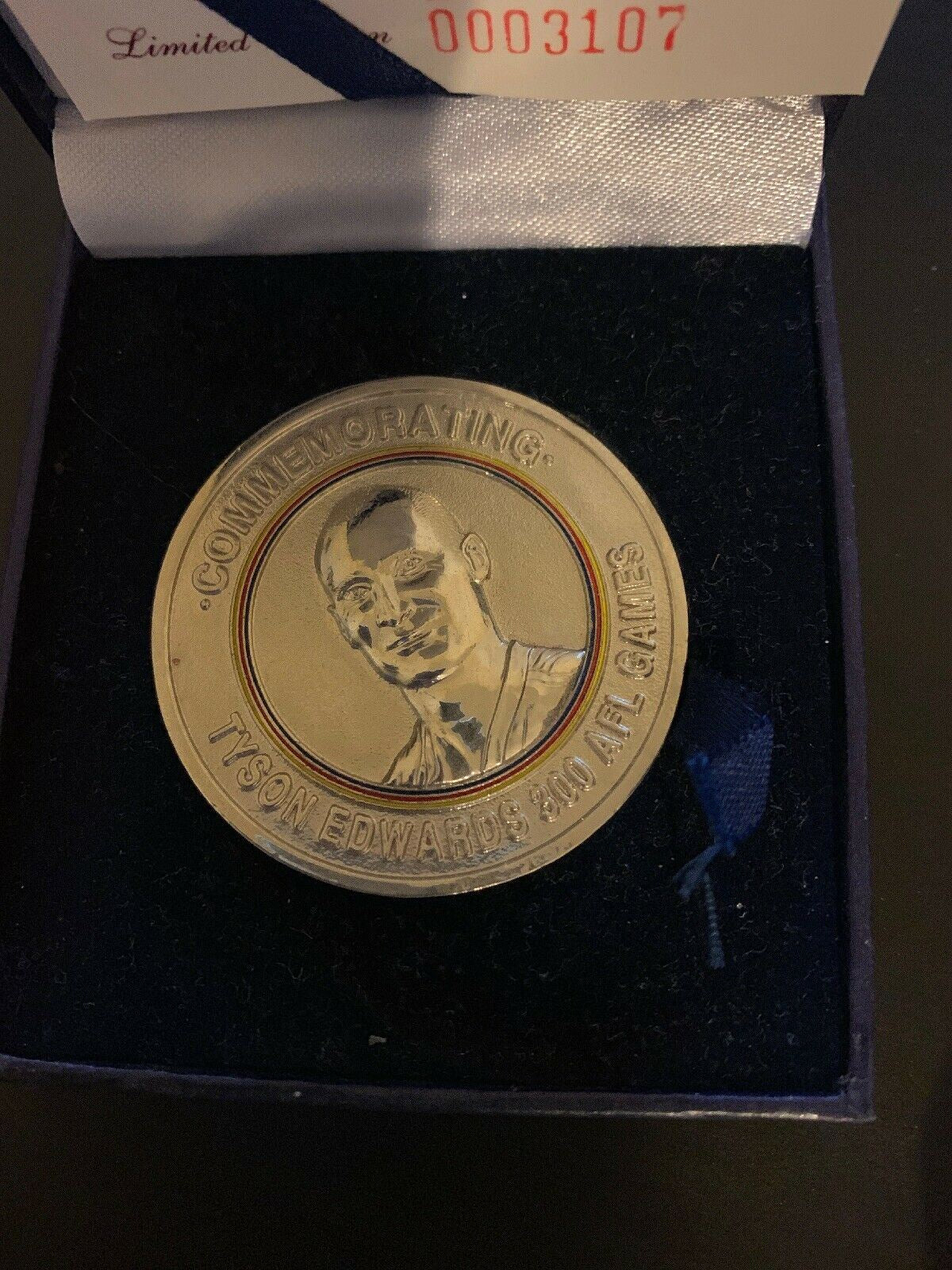 Adelaide Crows Tyson Edwards 300 AFL Games Commemorating Medal