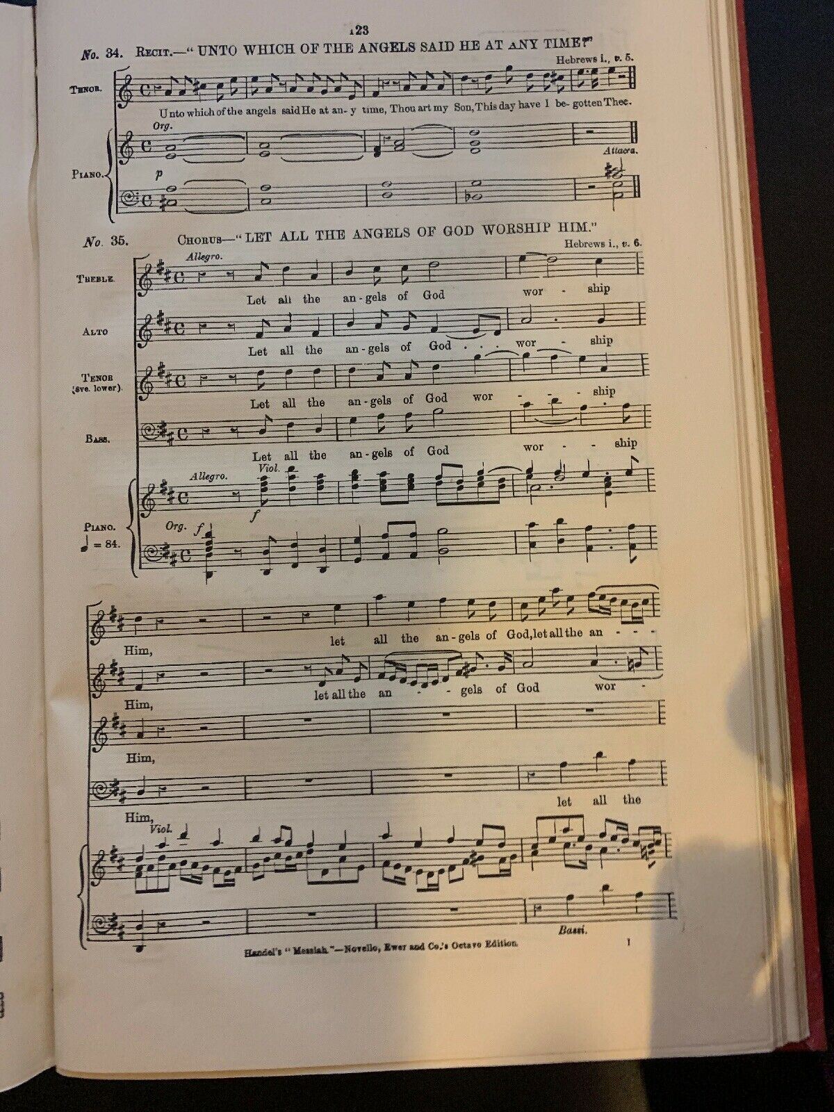 The Messiah Novello's Edition 1903 Hardback Edition
