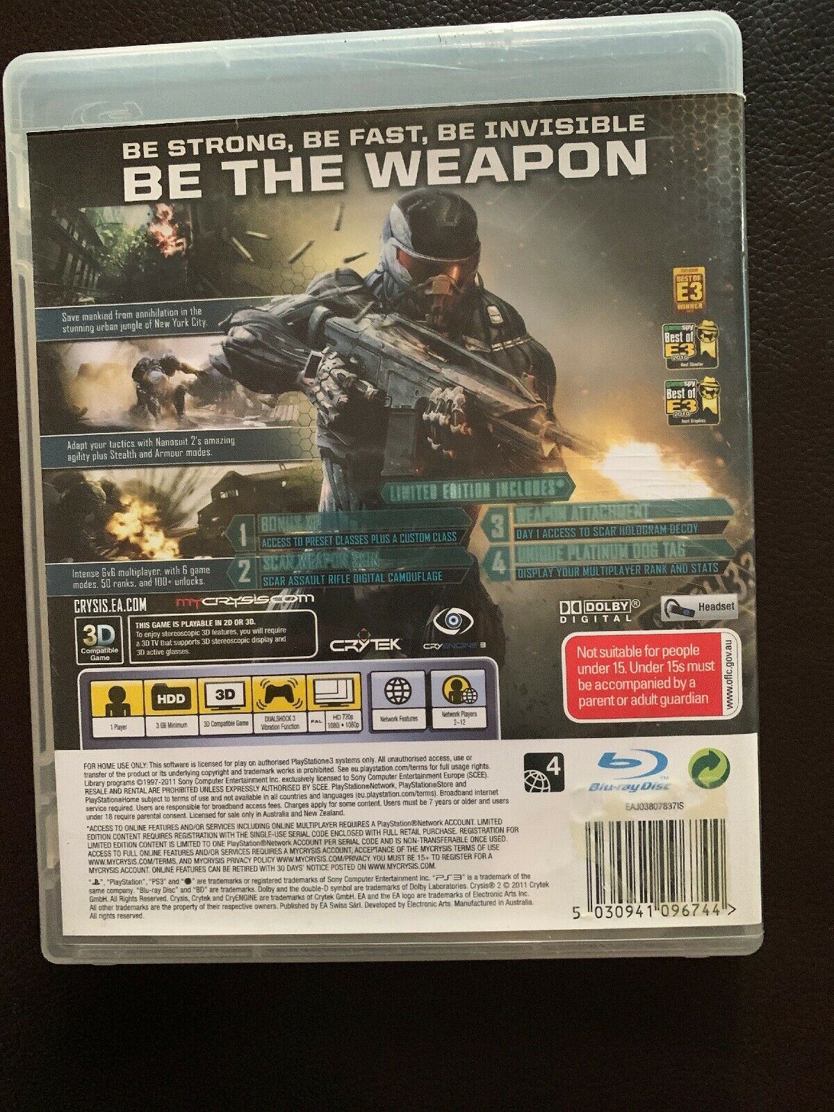 Crysis 2 Limited Edition - for Playstation 3 PS3 With Manual