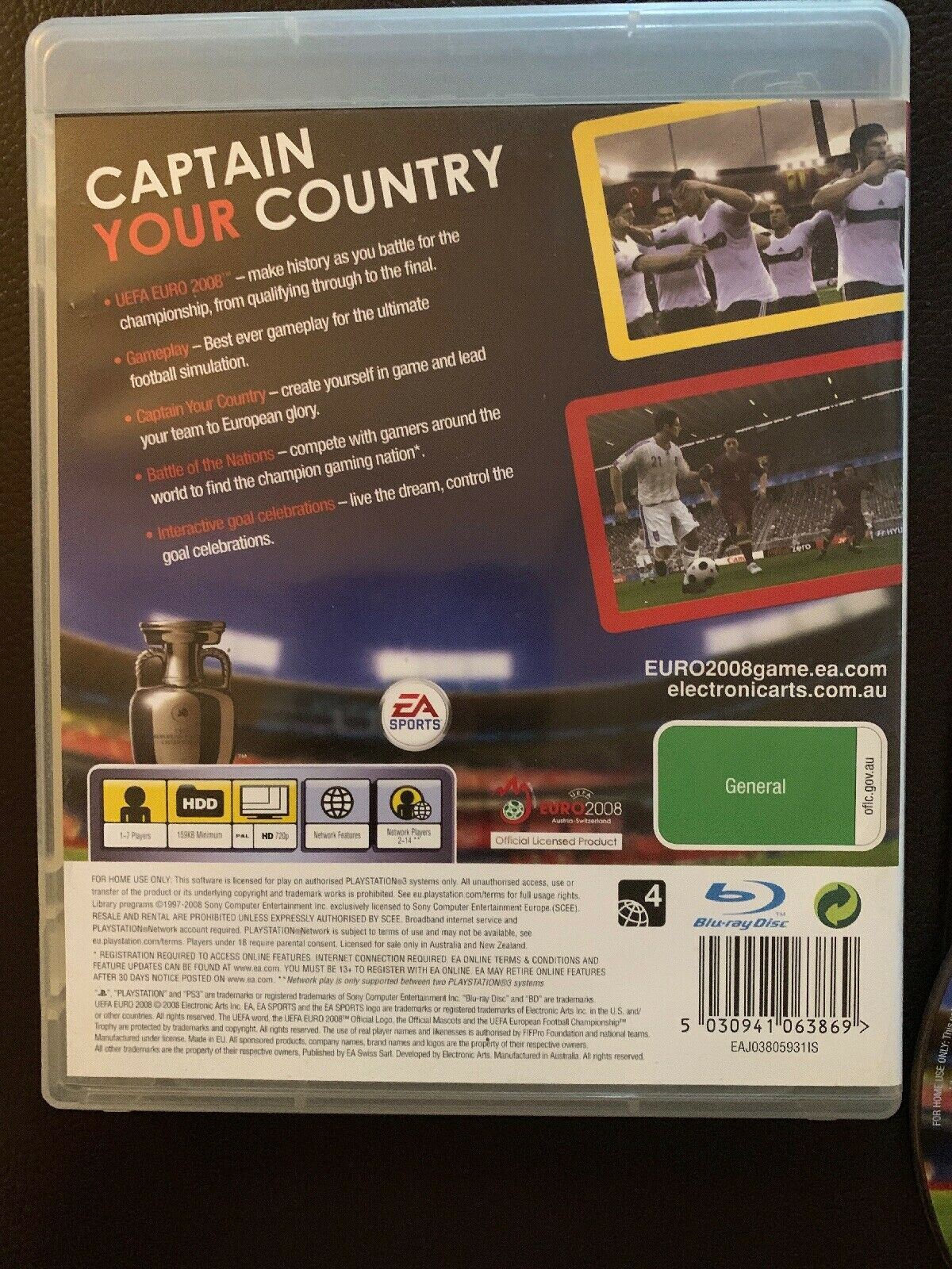 UEFA Euro 2008 Austria-Switzerland EA Sports PS3 Playstation 3
