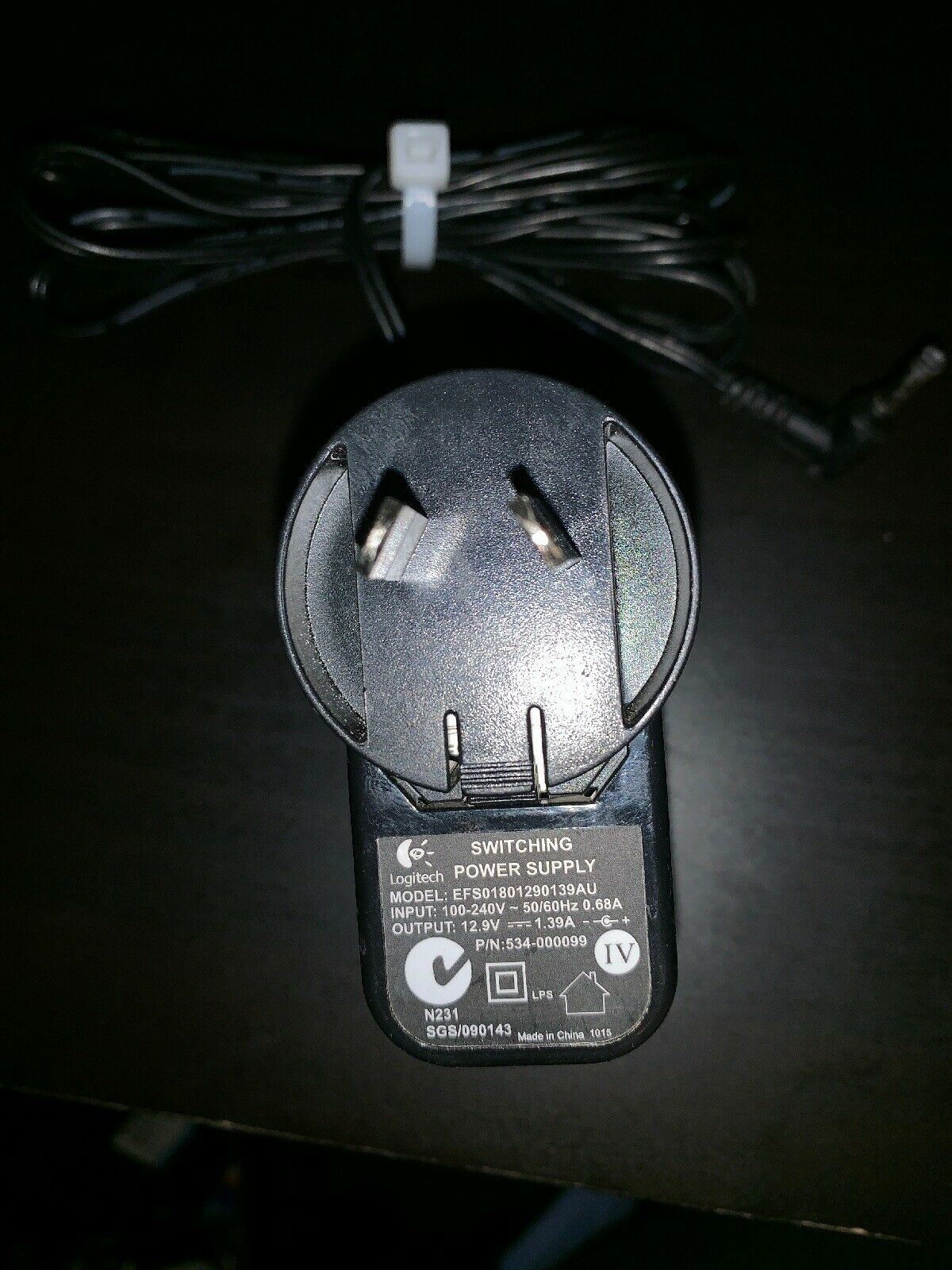 Genuine Logitech EFS01801290139AU AC Adapter