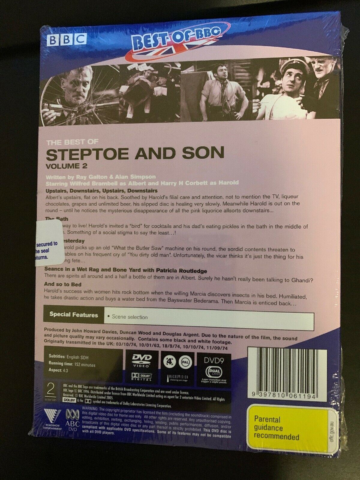 The Best Of Steptoe And Son : Vol 2 BBC (DVD, 2002) BRAND NEW Sealed - Region 4