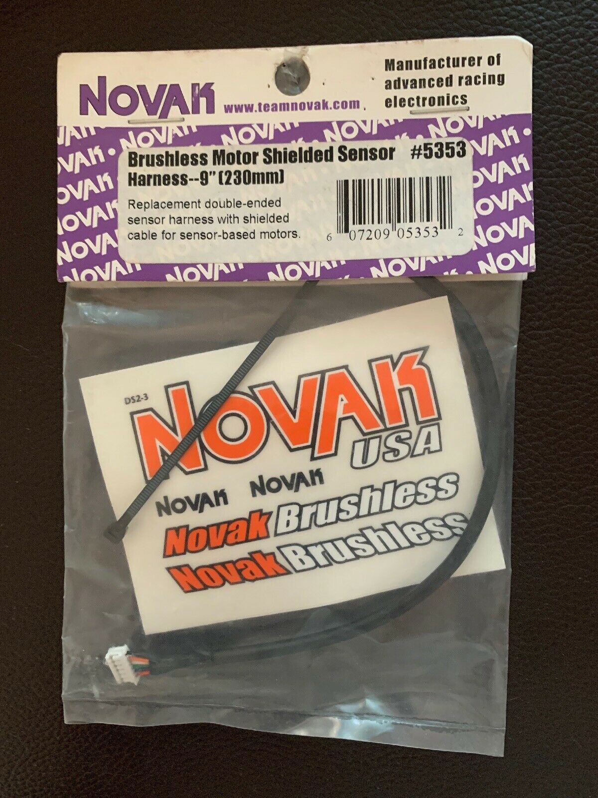 Novak Brushless Motor Shielded Sensor Harness 9'' (230mm) #5353