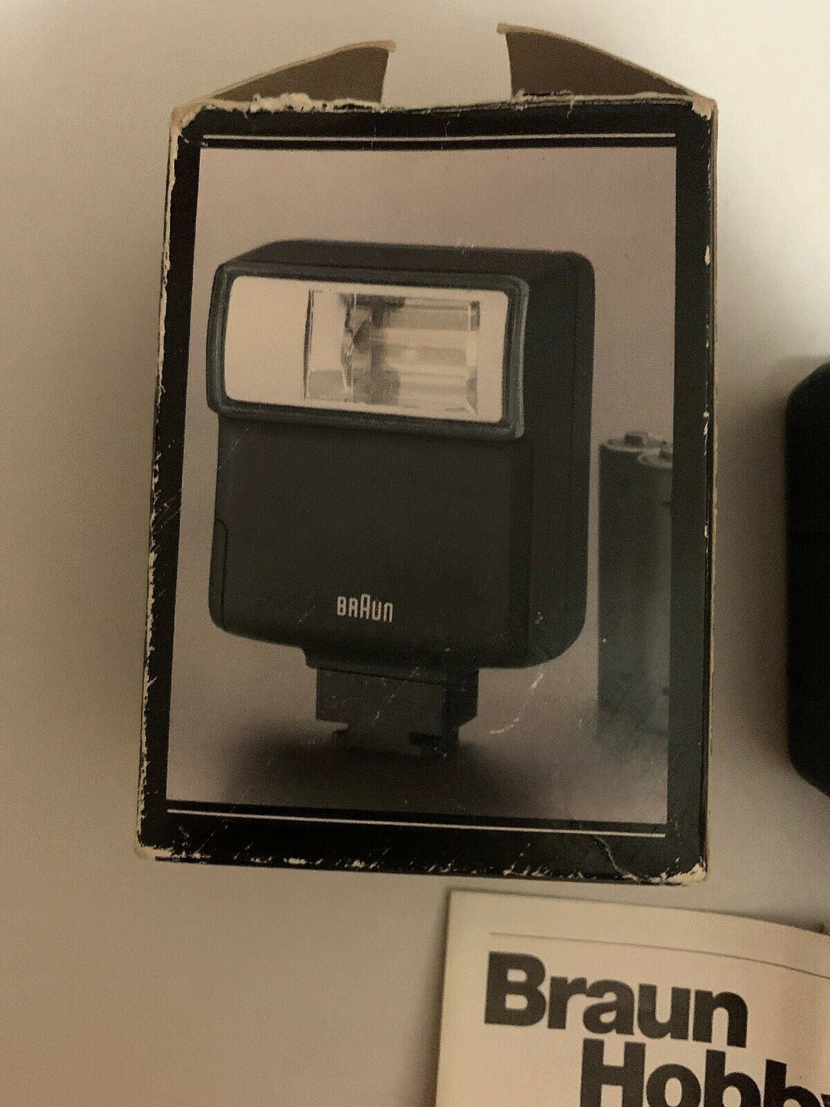 Vintage Braun Camera Flash - Braun Hobby 17B With Manual