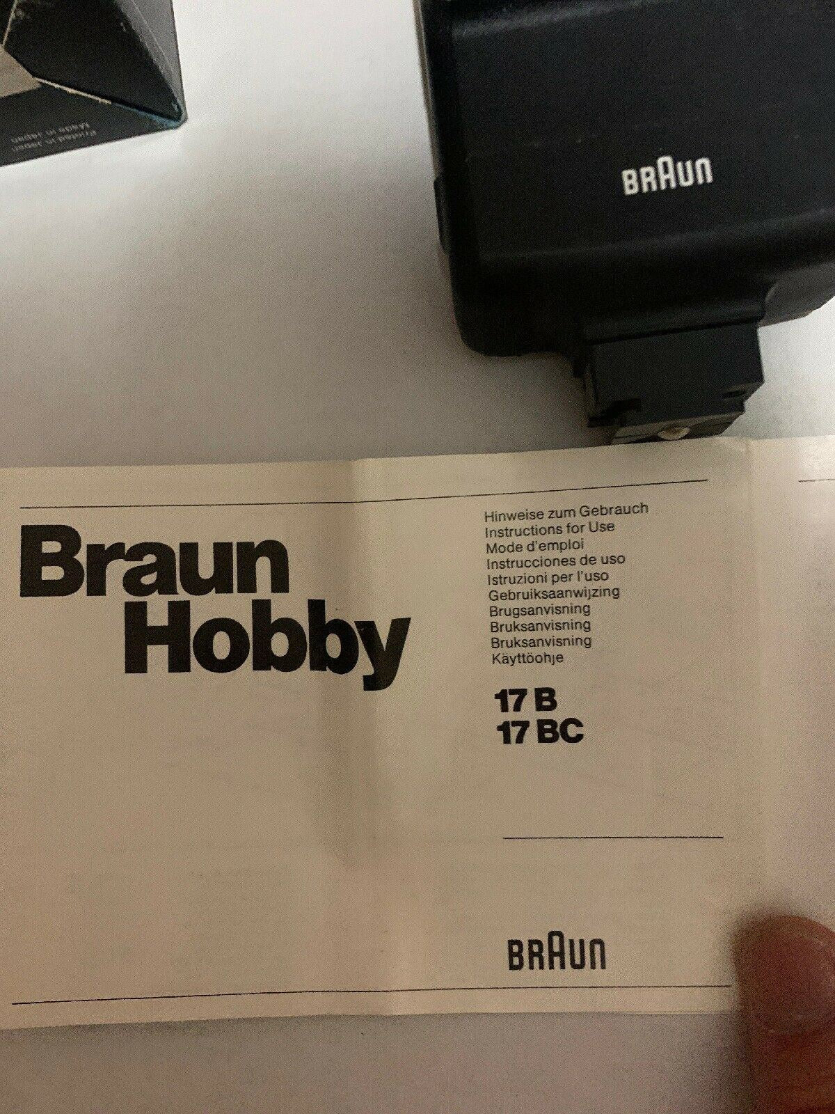 Vintage Braun Camera Flash - Braun Hobby 17B With Manual
