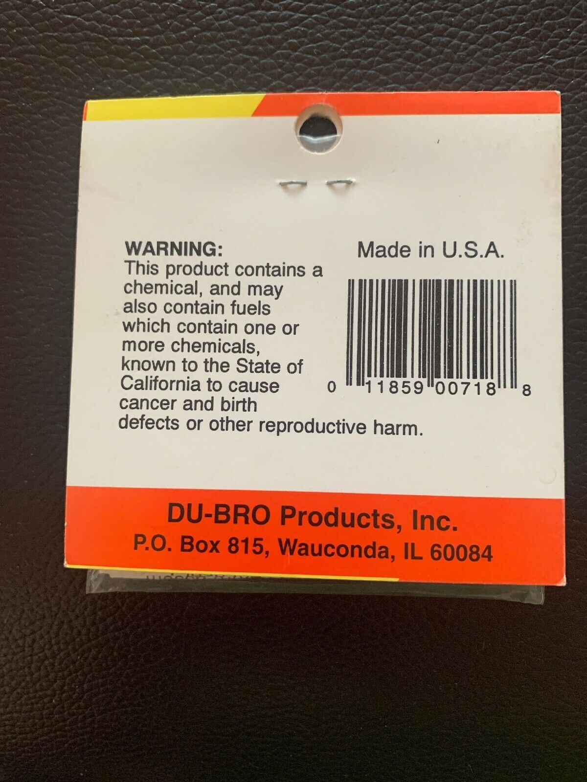 Du-bro Rebuild Kit For No. 334 Furling Valve Glo-Fuel Cat No 718