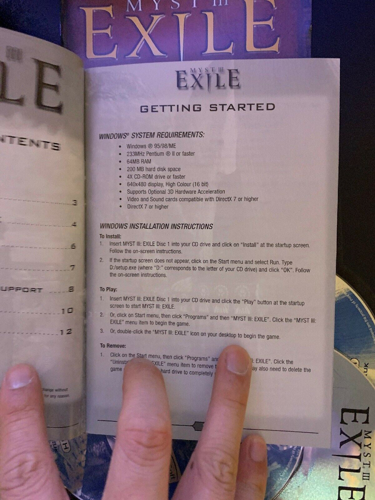 Myst III 3 Exile PC MAC (2001) Manual And Behind The Scene Booklet