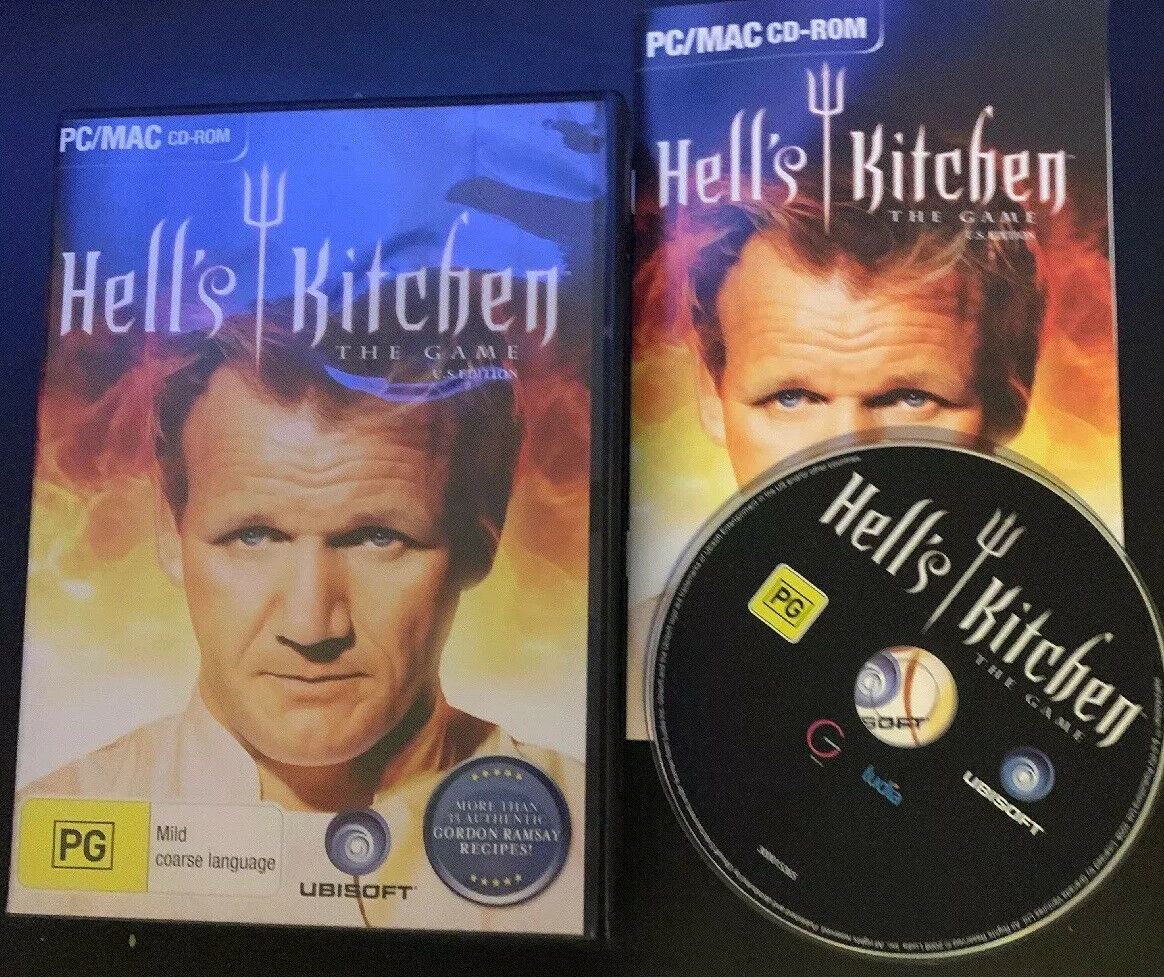 Hell's Kitchen The Game Gordon Ramsay US Edition PC MAC CDROM (2008) With Manual