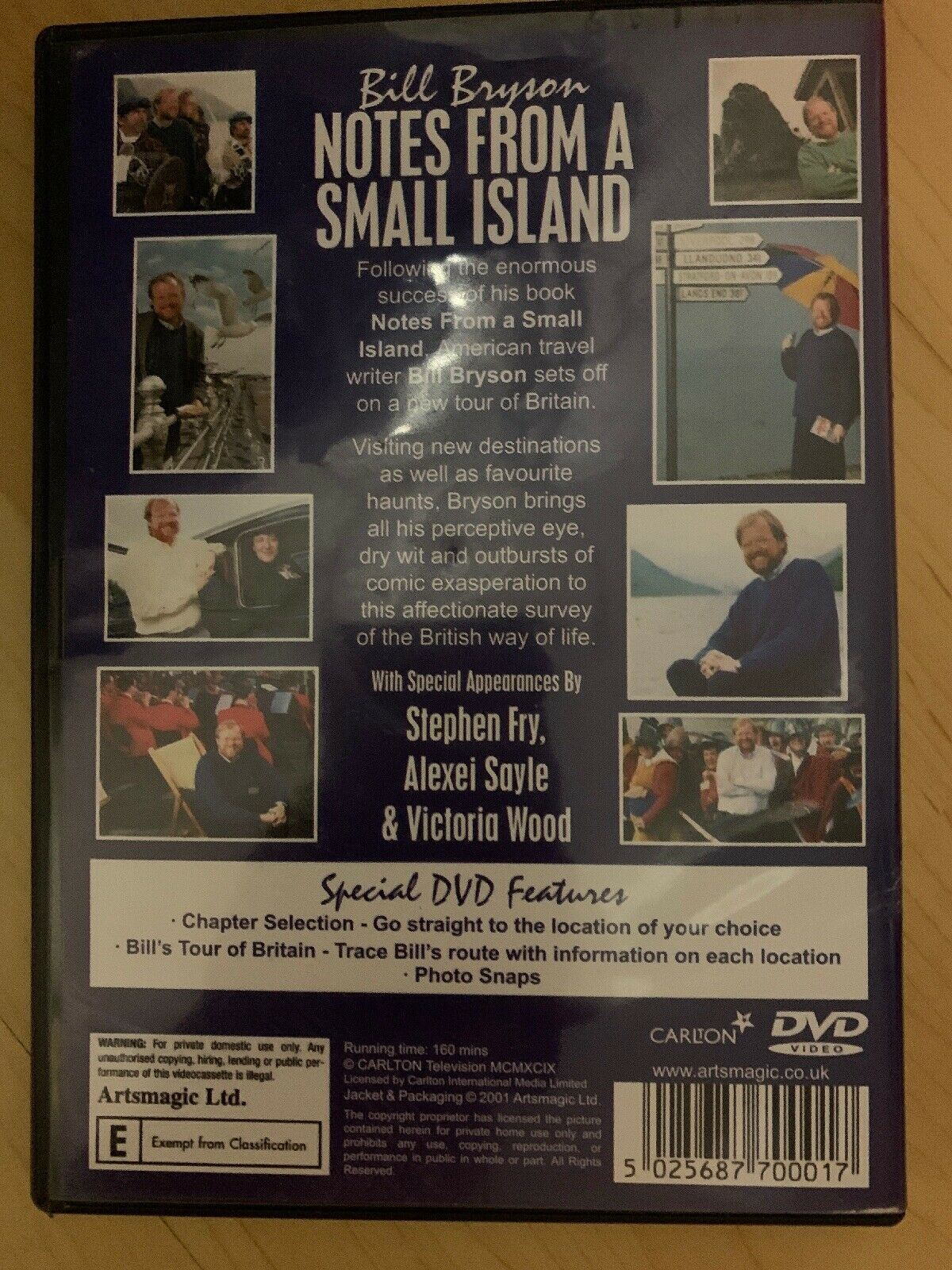 Notes From A Small Island Written And Presented By Bill Bryson (DVD, 2001)
