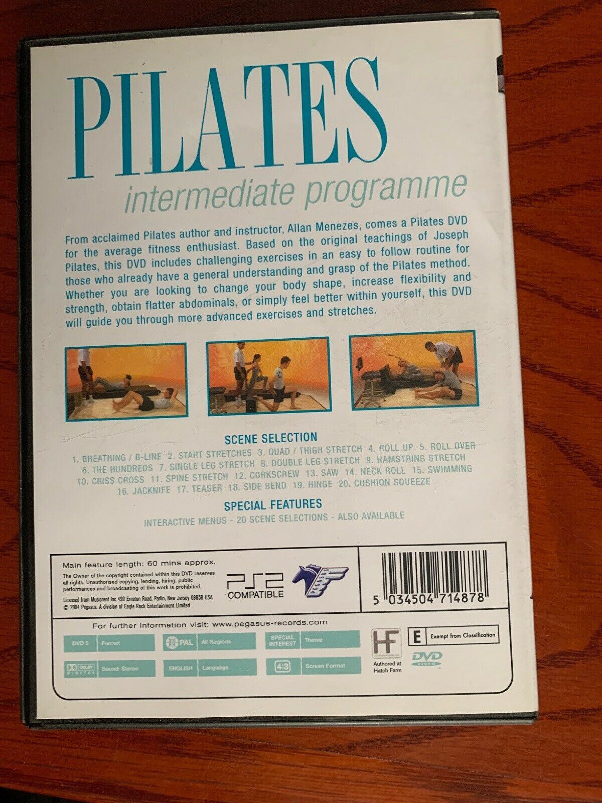 Pilates - Intermediate Programme DVD Alan Menezes
