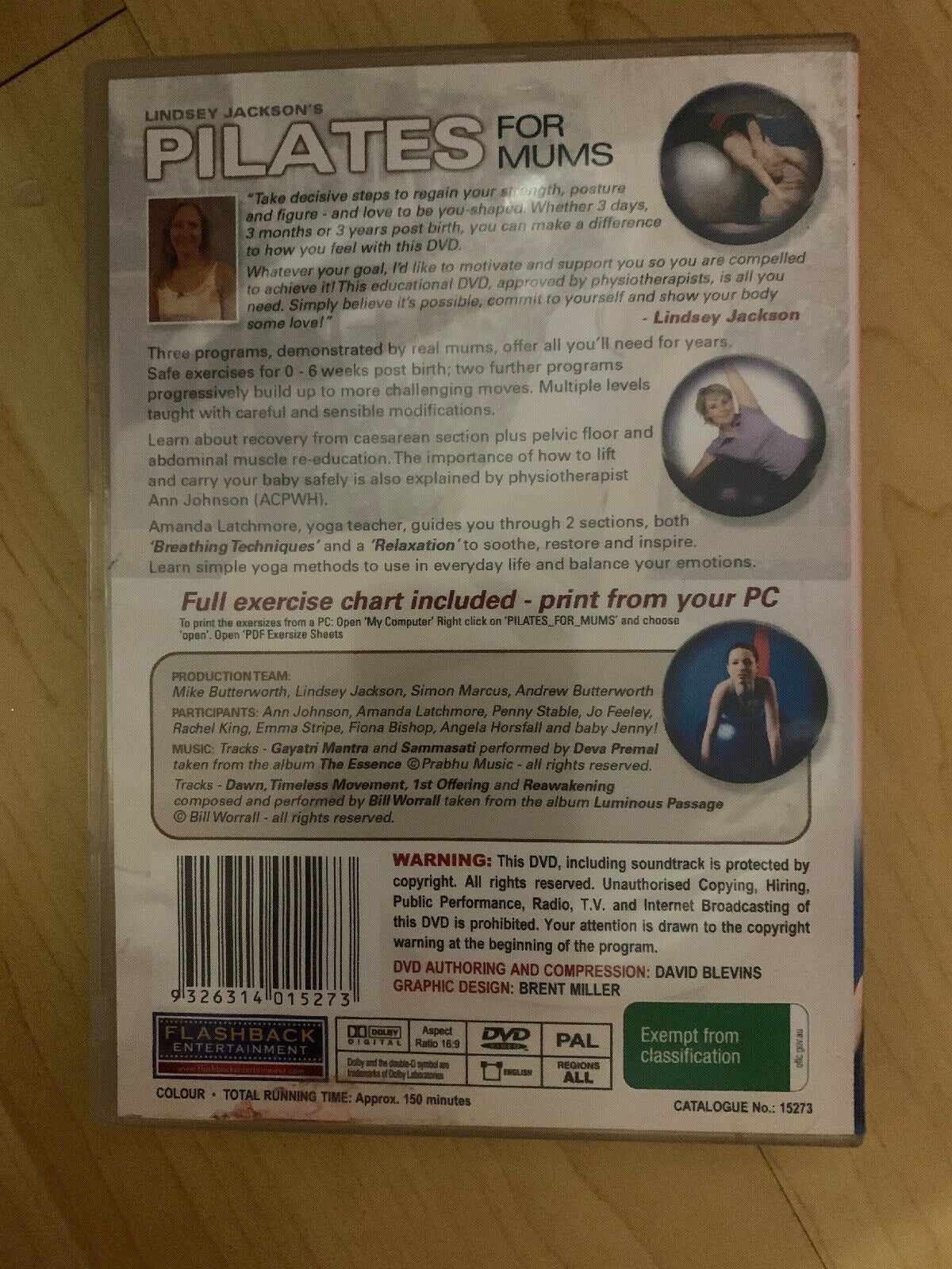 PILATES FOR MUMS Lindsey Jackson DVD Region Free - PAL