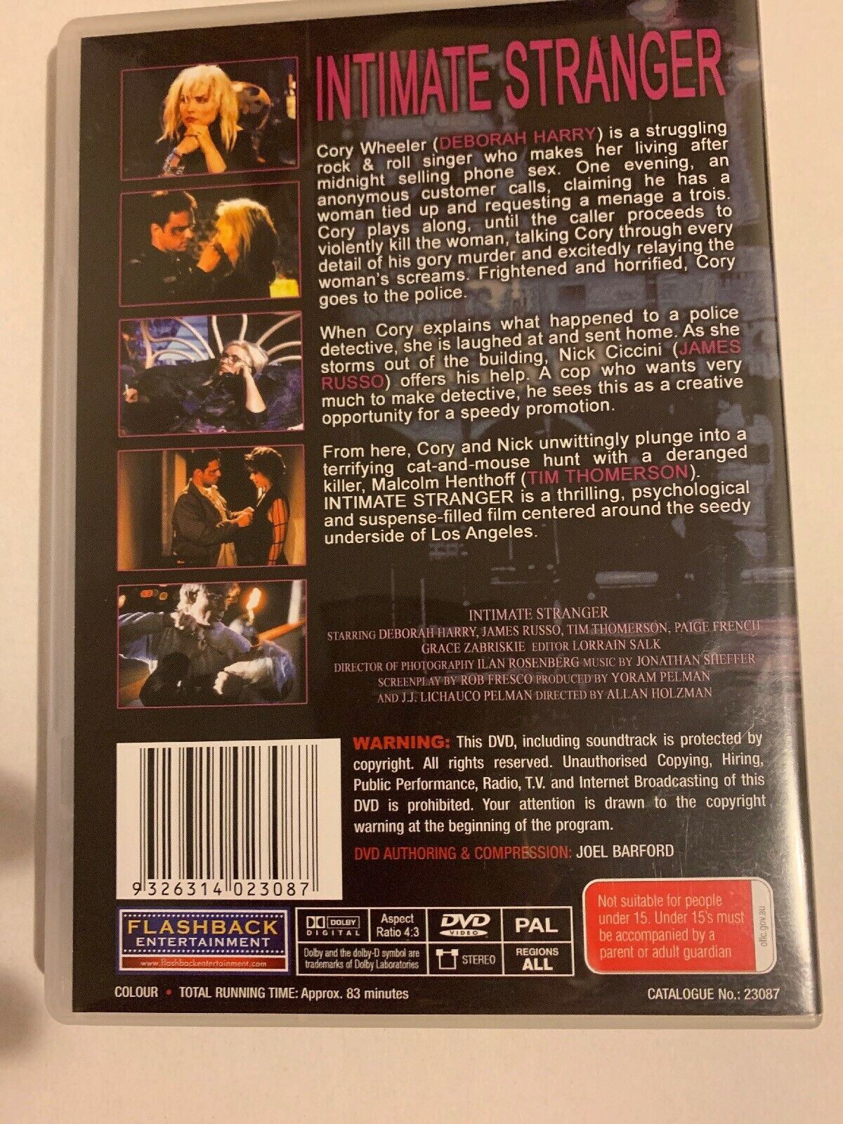 Intimate Stranger (DVD,1991) Deborah Harry, James Russo - Rare Movie - BRAND NEW