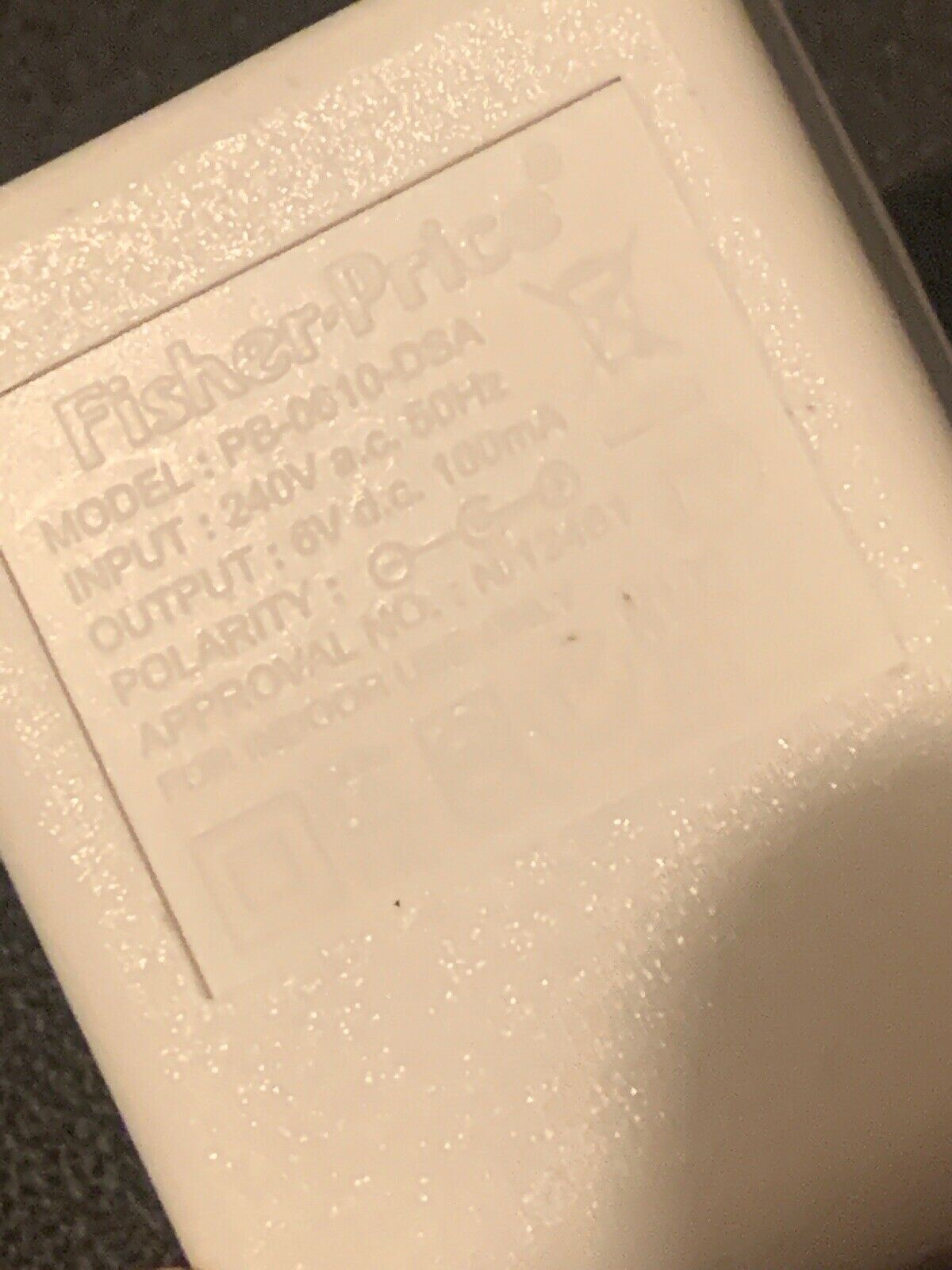 Genuine Fisher Price PB-0610-DSA AC Adapter 6V 100mA