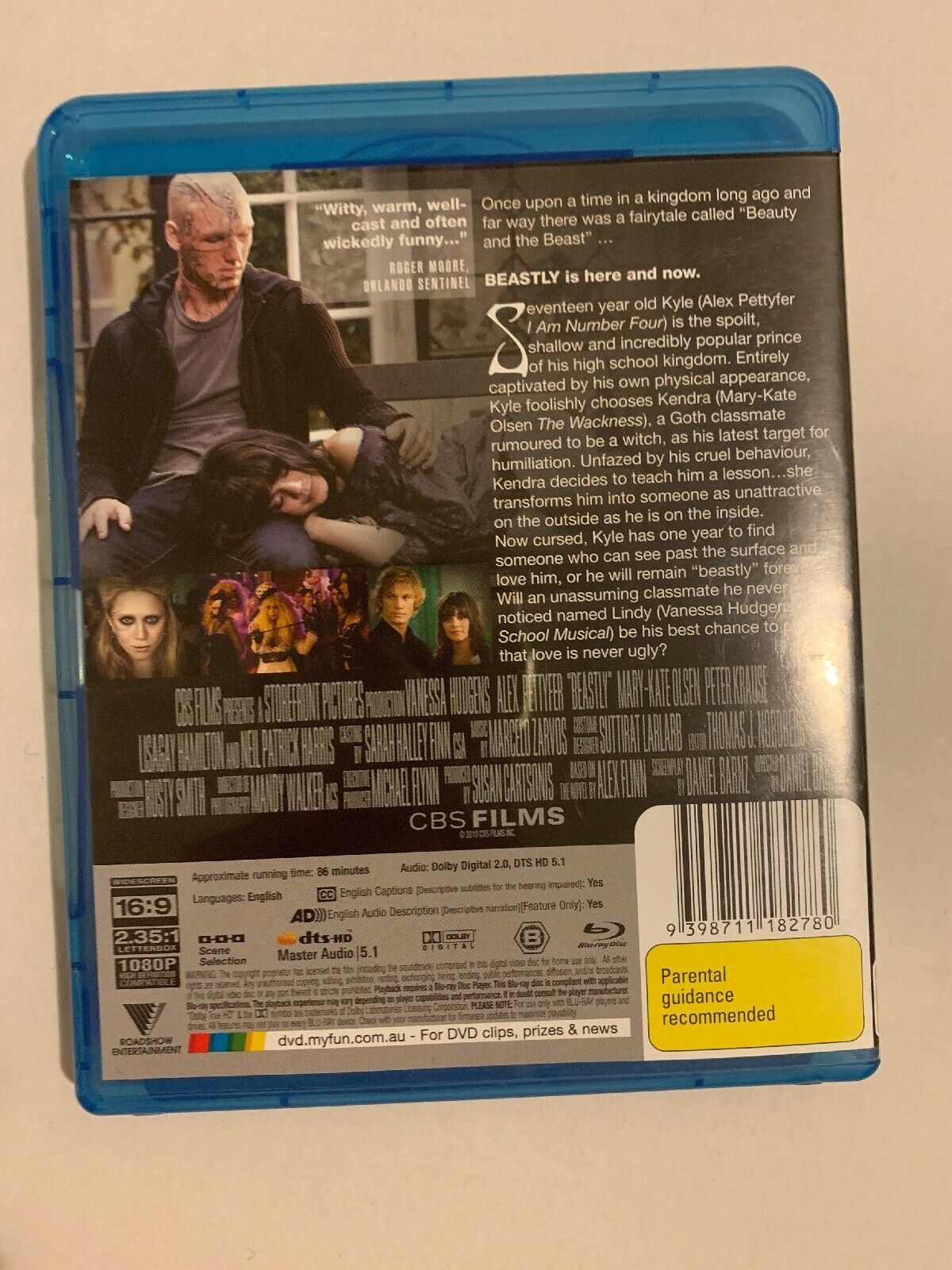 Beastly (Blu-ray, 2011) Alex Pettyfer, Vanessa Hudgens, Mary-Kate Olsen