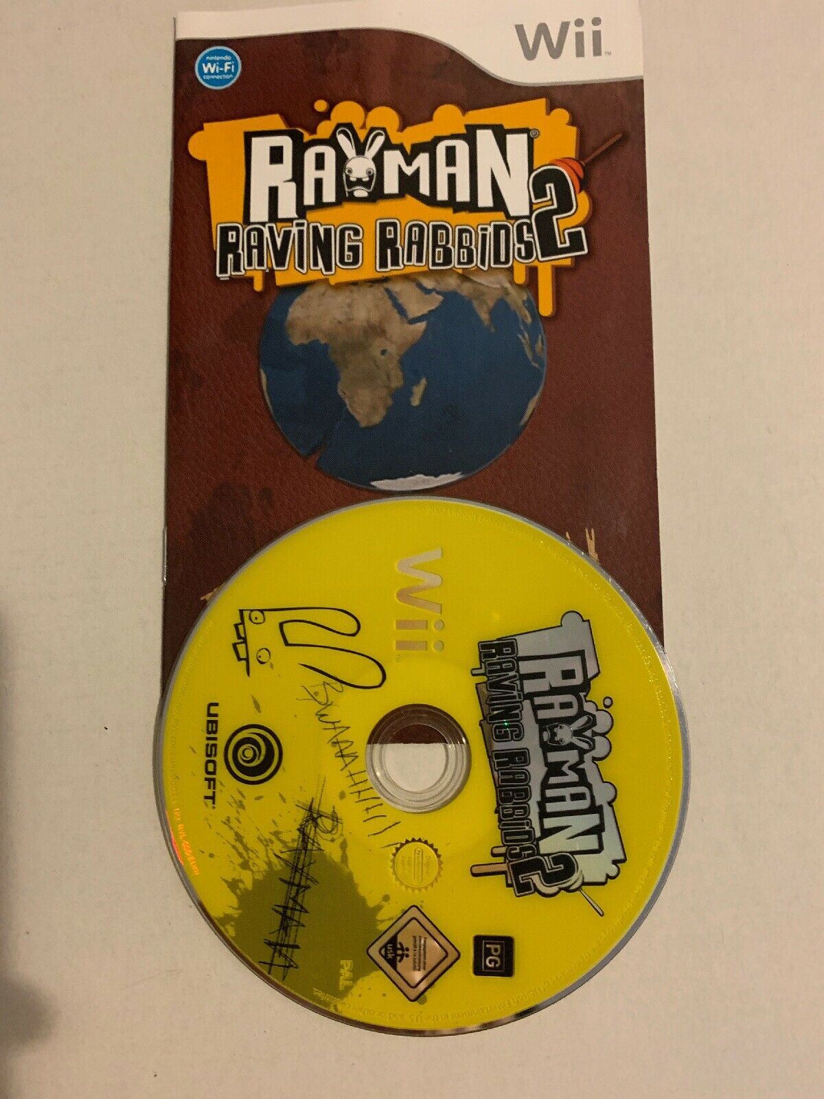 Rayman Raving Rabbids 2 - Nintendo Wii With Manual PAL