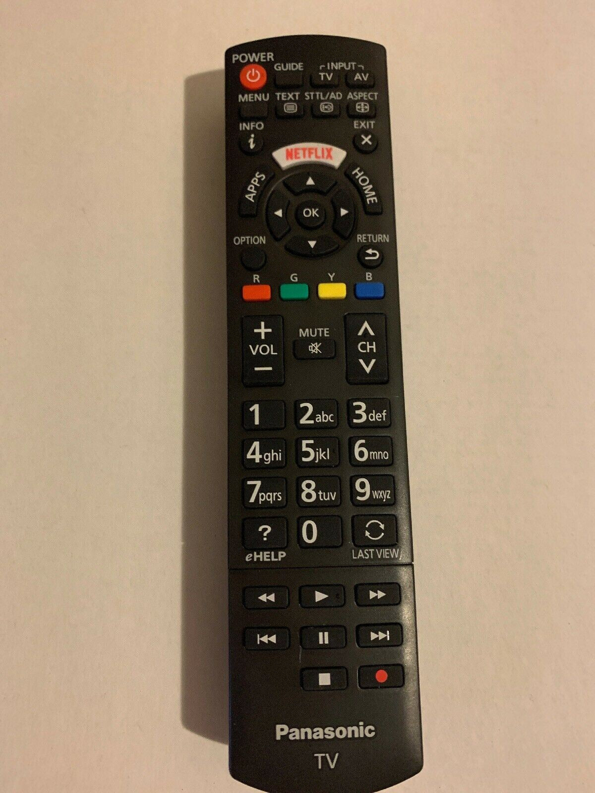Genuine Panasonic N2QAYB001008 Remote Control For TV (No Battery Cover)