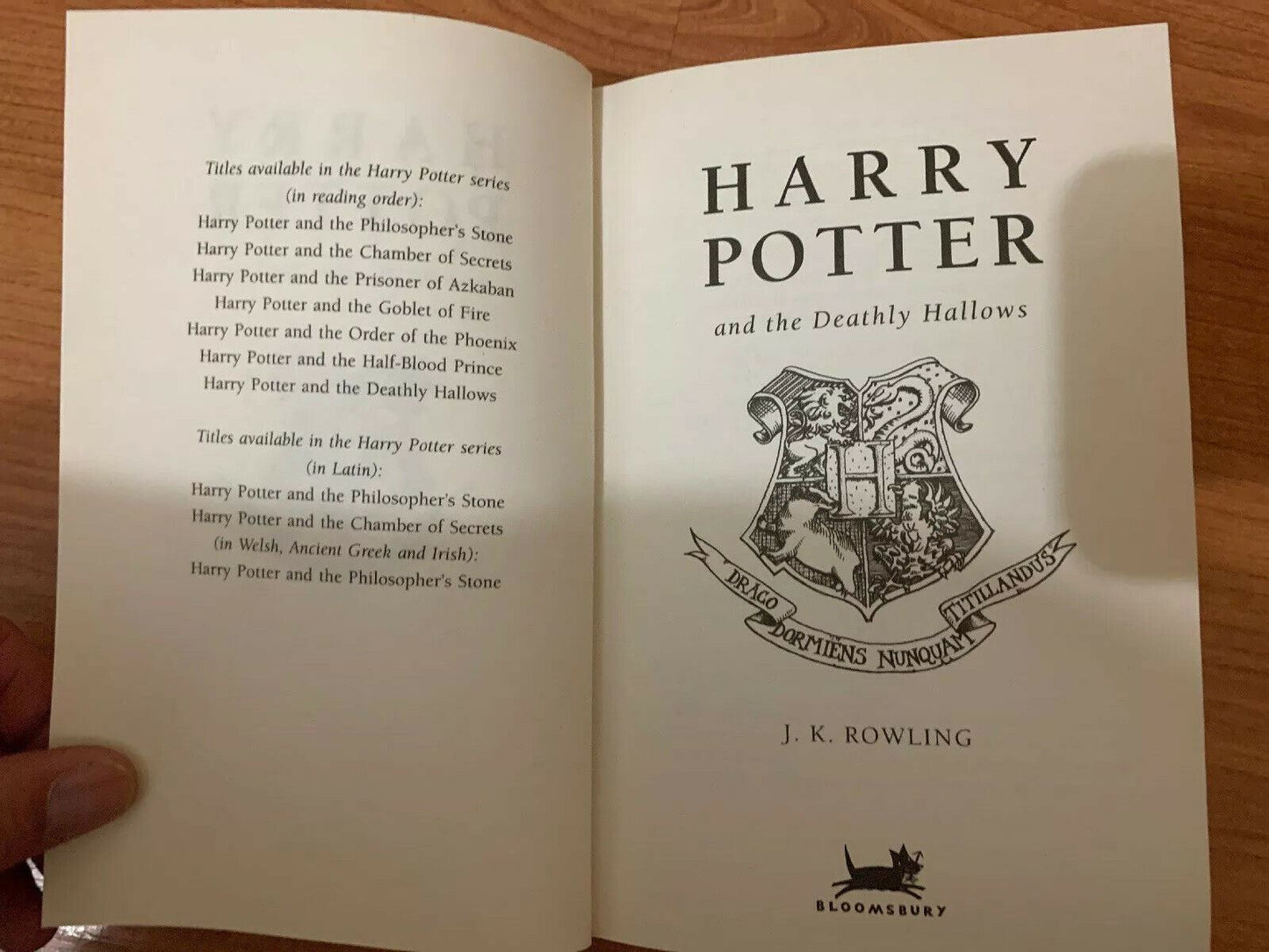 Harry Potter and the Deathly Hallows J.K. Rowling HC/DJ 1st Edition