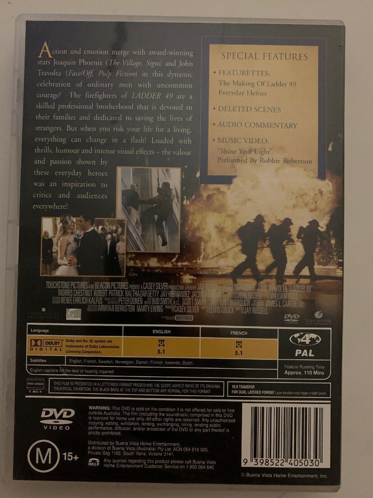 Ladder 49 (DVD, 2004) Joaquin Phoenix, John Travolta, Jacinda Barrett