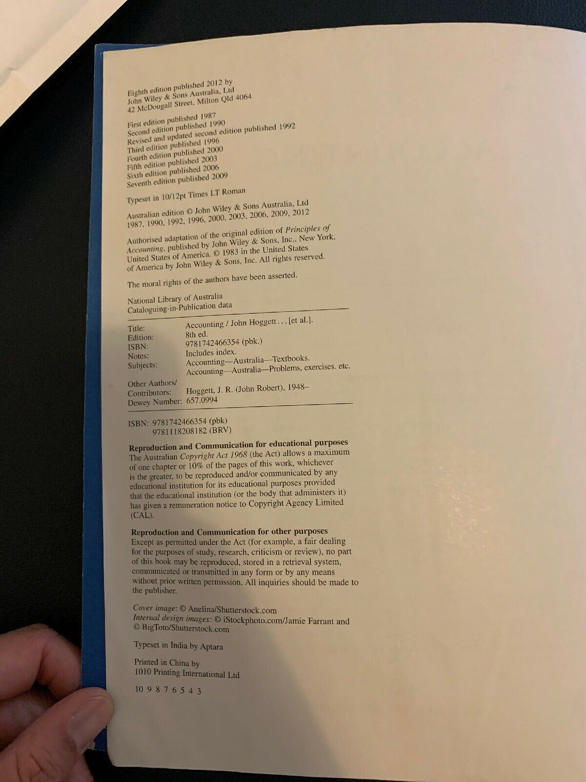Accounting by John Hoggett, John Medlin, Evelyn Hogg, Matthew Tilling, Lew...