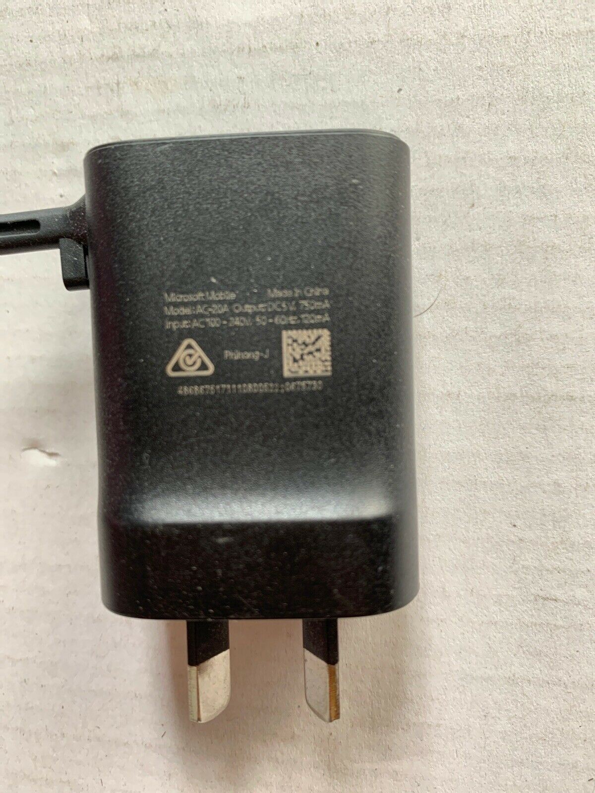Microsoft Lumia AC-20A 5V 750mA AC Adapter Micro USB Charger For Mobile