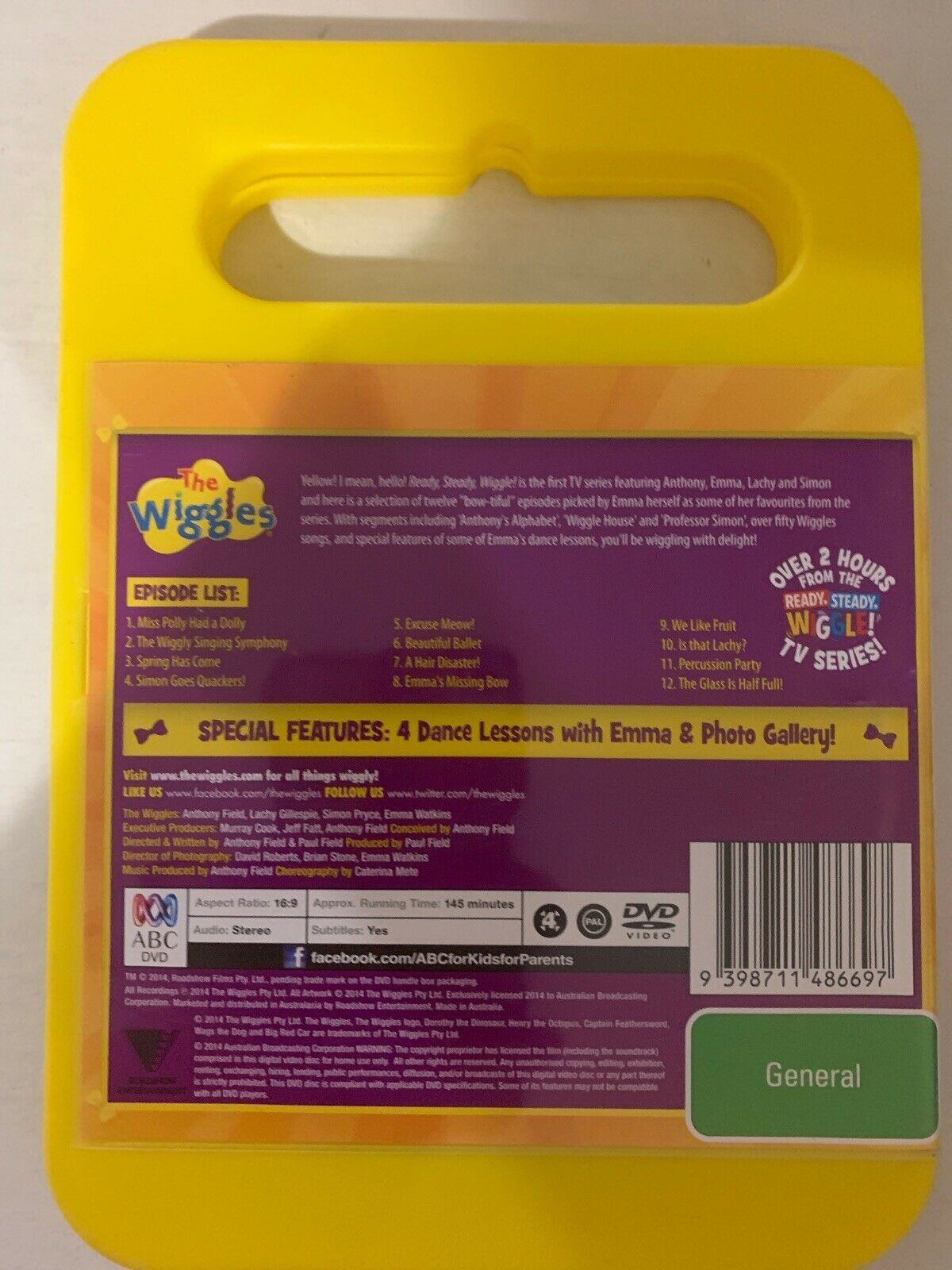 THE WIGGLES - Emma's Bowtiful Day! DVD  ABC KIDS MUSIC SONGS Region 4