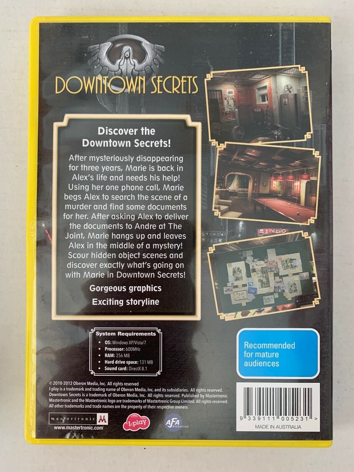 DOWNTOWN SECRETS Hidden Object Game PC CD-ROM Windows