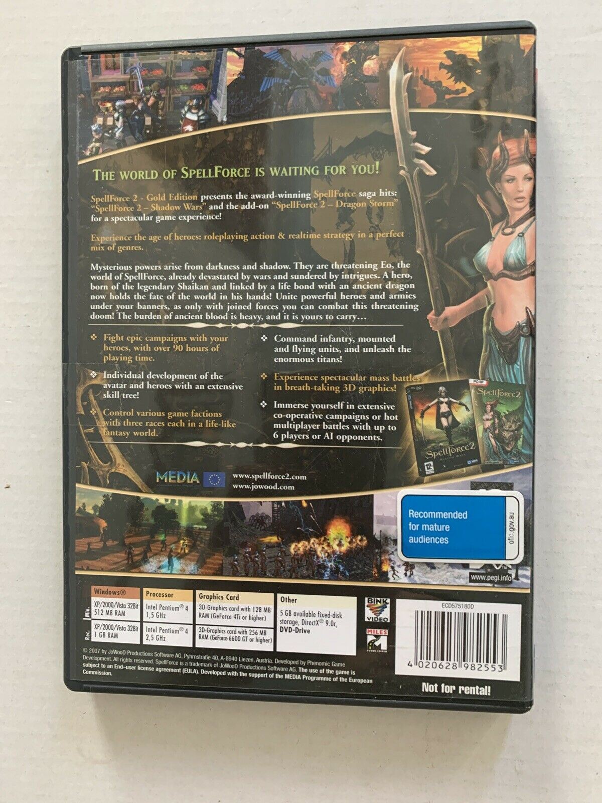 Spellforce 2 - Gold Edition - Dragon Storm Expansion PC DVD With Manual