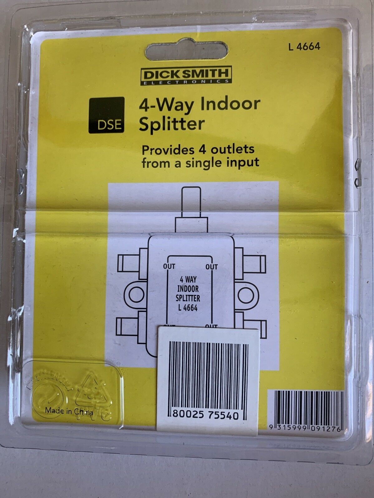 *New & Sealed* Dick Smith Electronic 4-Way Indoor UHF/VHF/FM Splitter L4664