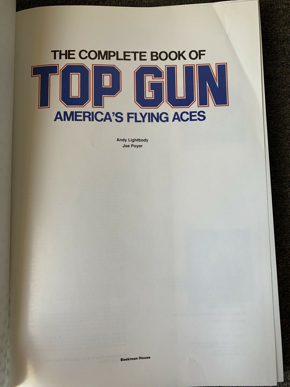 The Complete Book Of Top Gun America's Flying Aces. Andy Lightbody, Joe Poyer