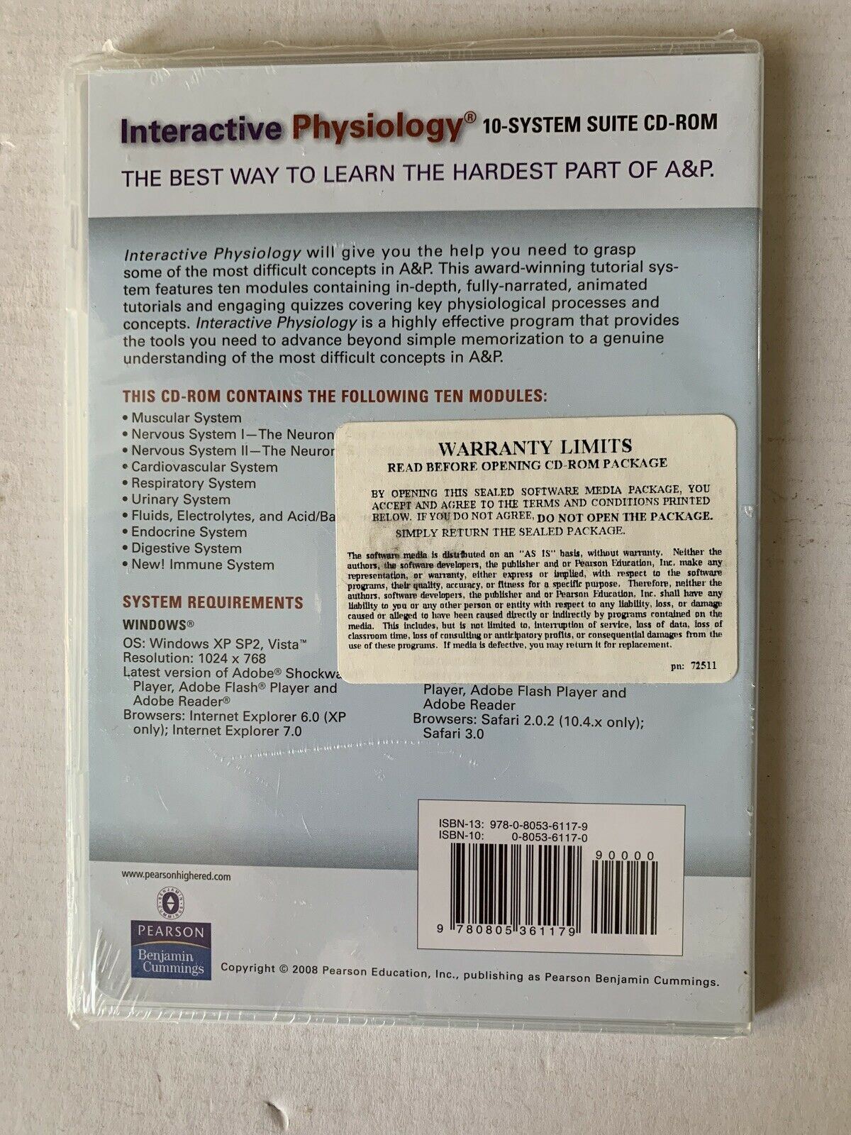 *Sealed* Anatomy & Physiology: Interactive Physiology 10-System Suite by Pearson