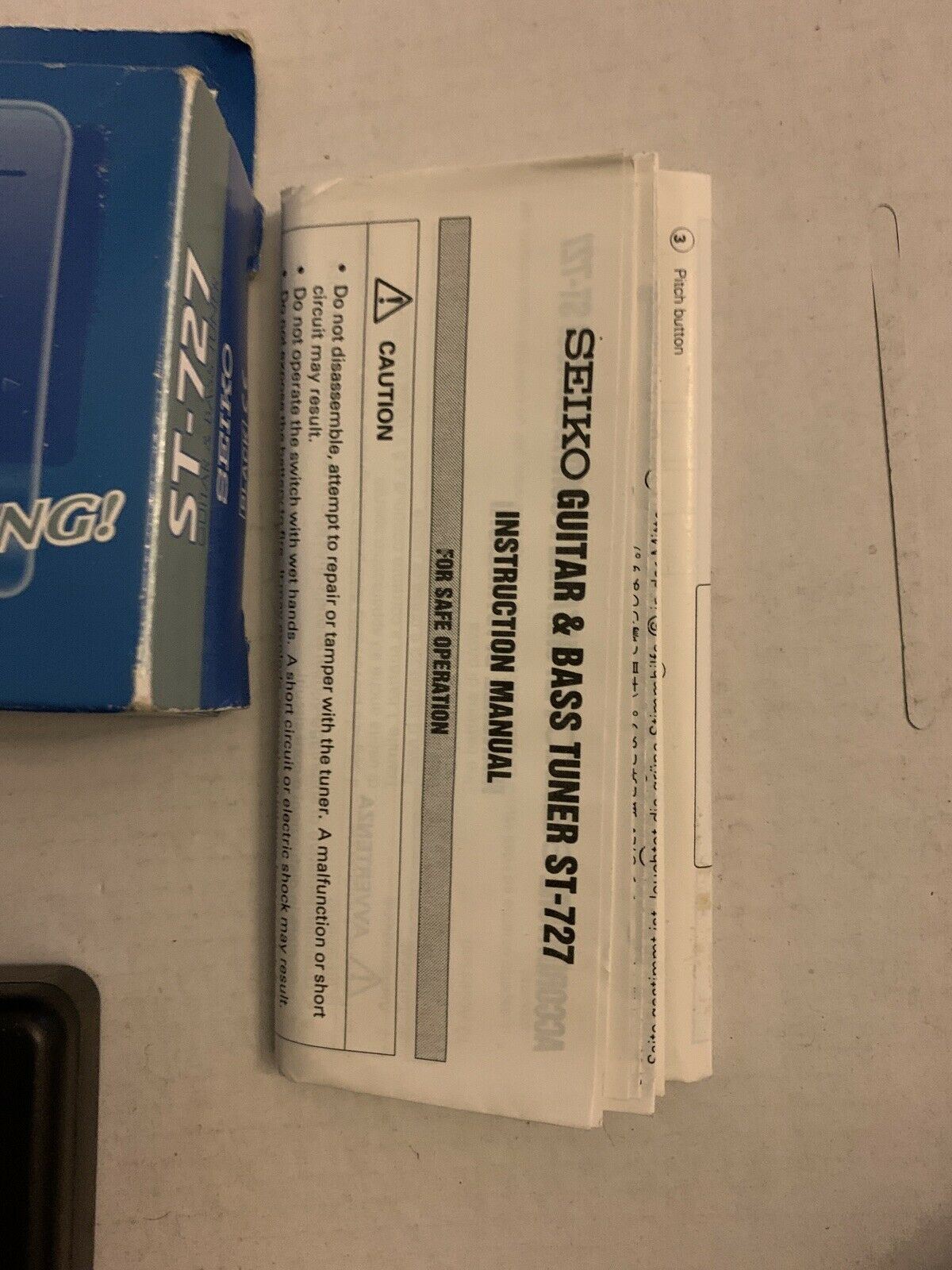 Seiko Guitar & Bass LCD Tuner ST-727