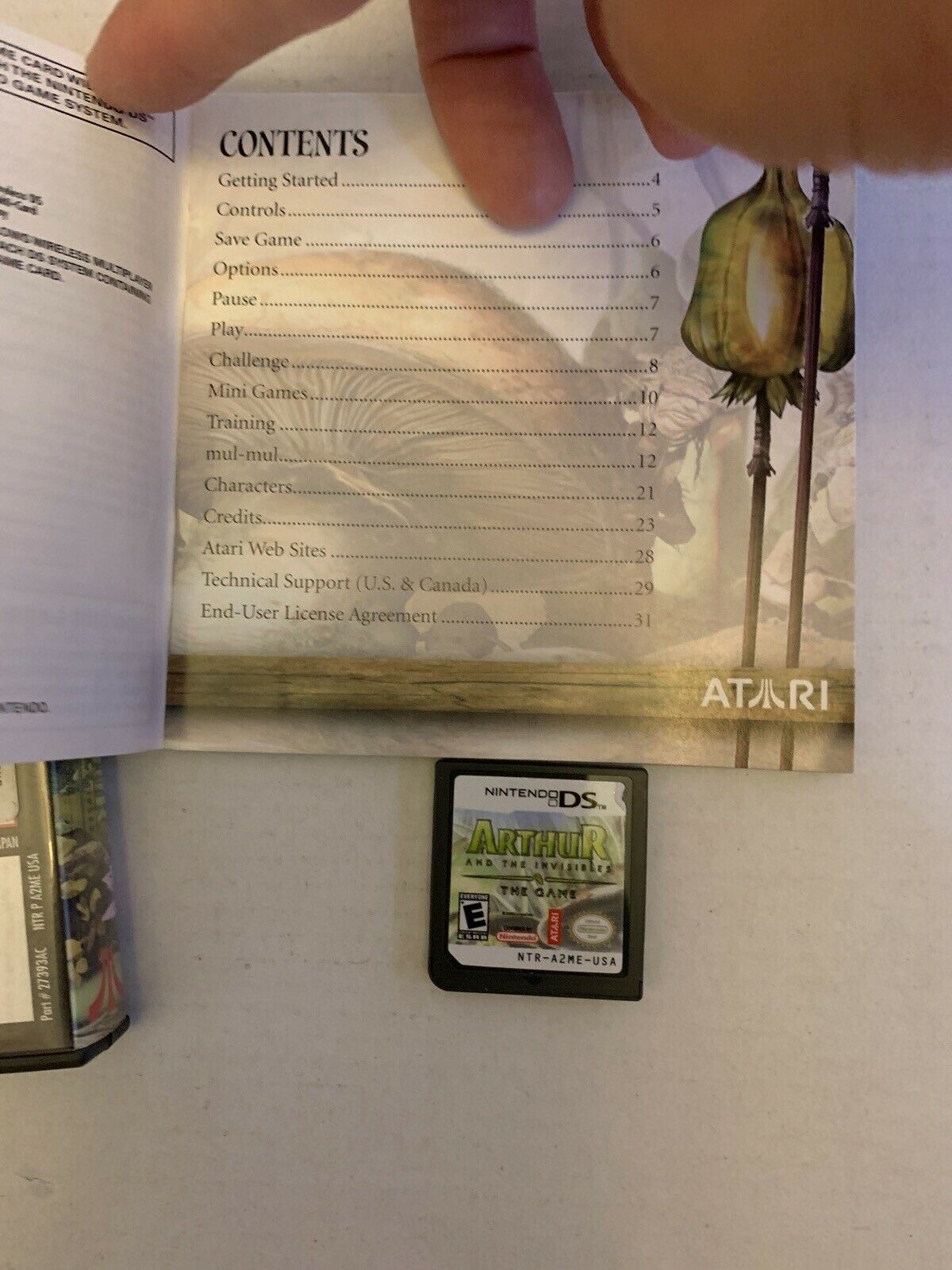 Arthur and the Invisibles (Nintendo DS, 2007) Atari With Manual
