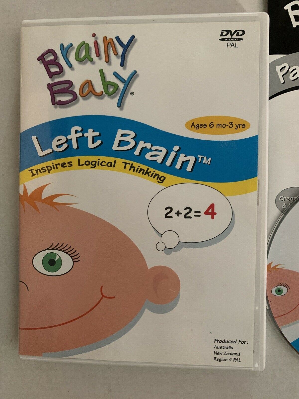 Brainy Baby Left Brain (DVD, 2003) Age 6month-3ys With Parent Guide. Region 4