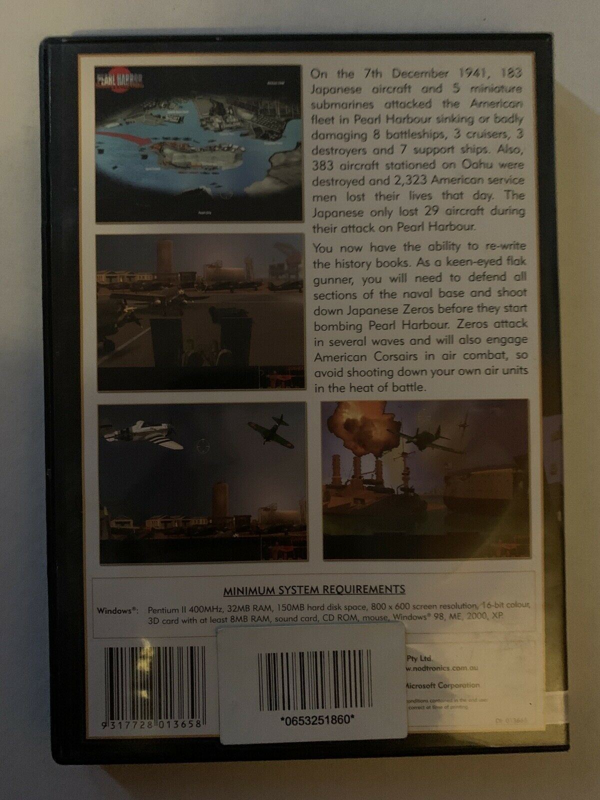 Pearl Harbour: Shadows Over Oahu - Windows PC Game CD ROM - RARE