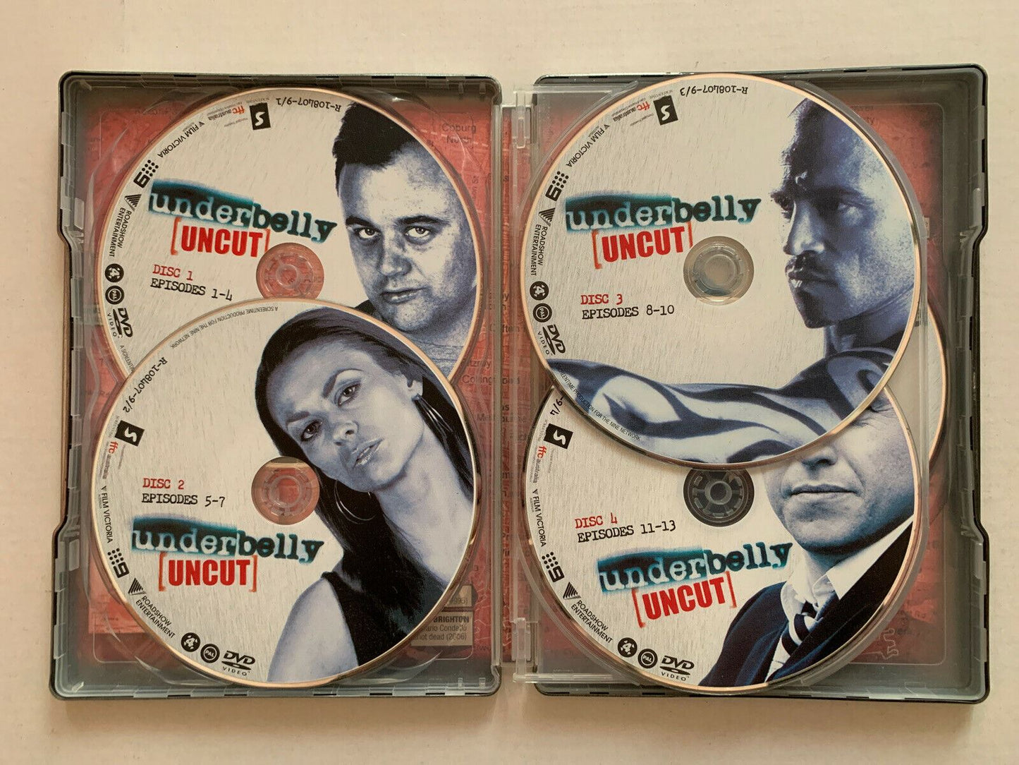 Underbelly Uncut (DVD, 2008) Limited Edition - Steel Case 5-Disc Set. Region 4
