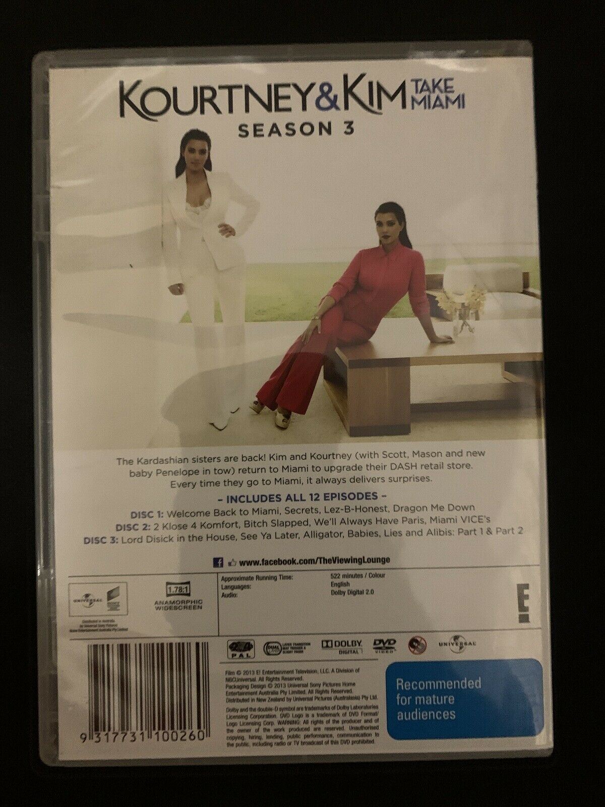*New Sealed* Kourtney & Khloe Take Miami (DVD) Complete Series - Season 1-3