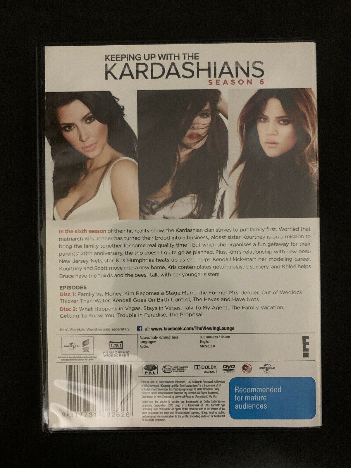 Keeping Up With The Kardashians Seasons 1-6 (DVD) Region 4