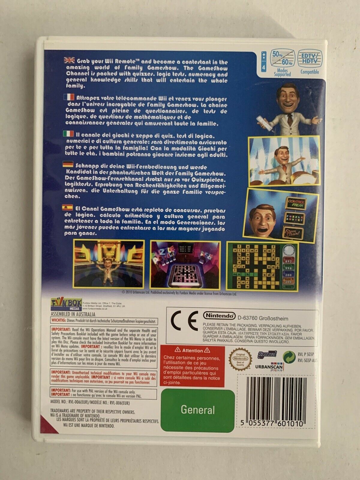 Family Gameshow 3 Shows In 1 - Nintendo Wii Party Game Quiz Game