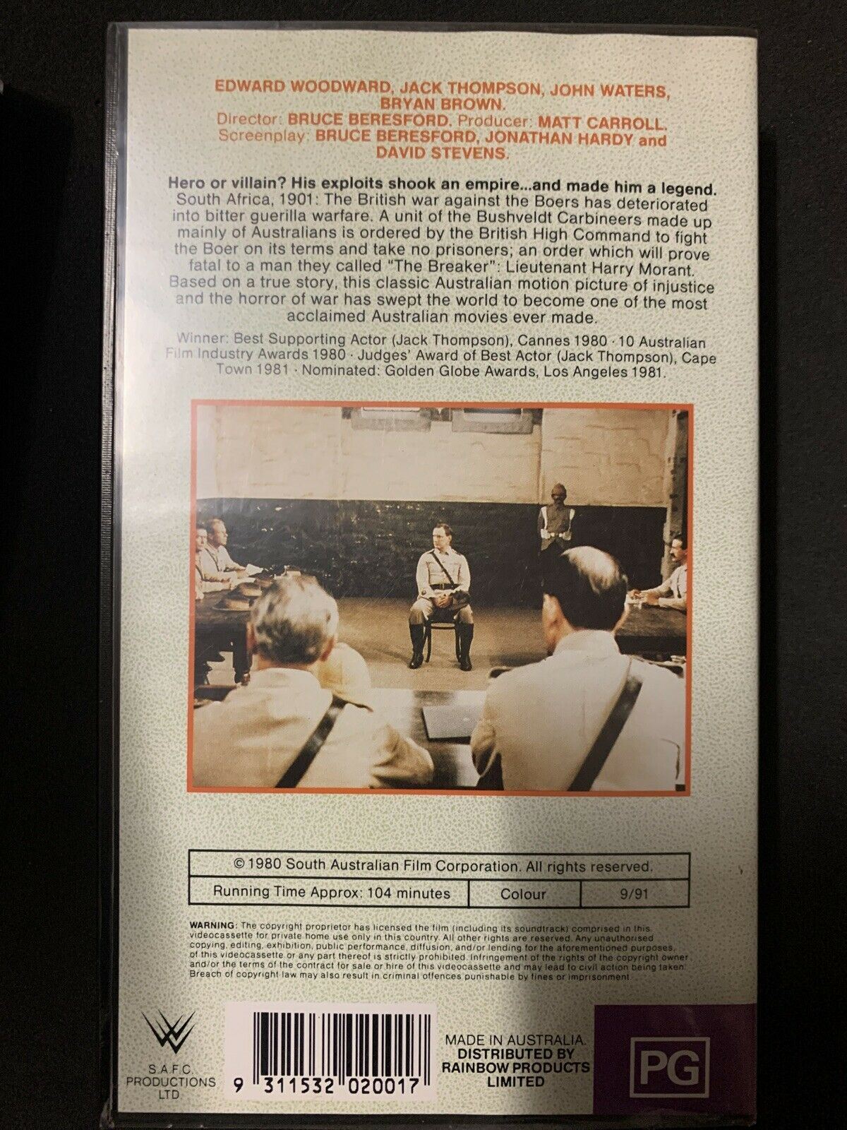Gallipoli & Breaker Morant - VHS PAL