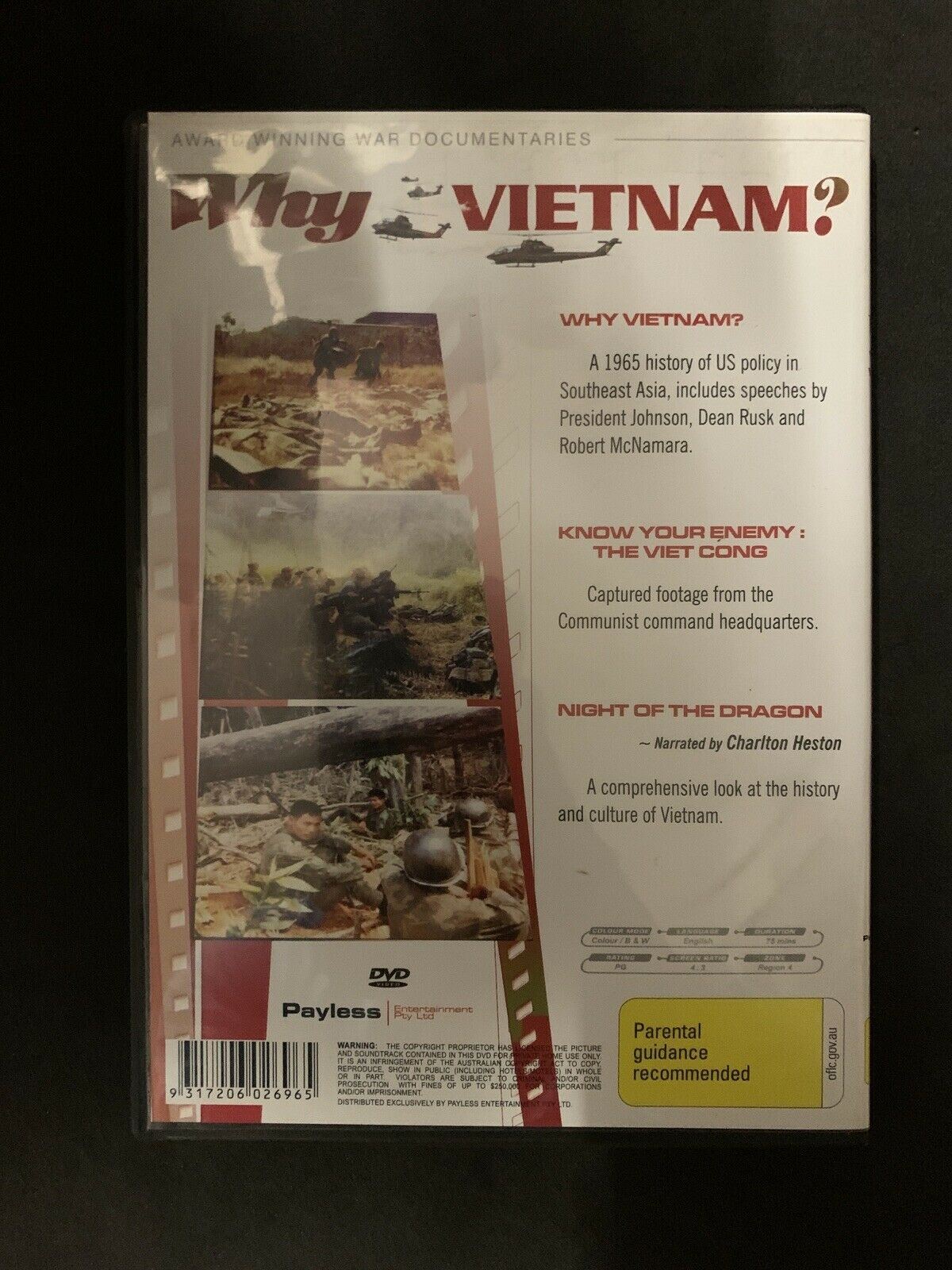 "Why Vietnam? / Know Your Enemy: The Vietcong" Narrated by Charlton Heston (DVD)