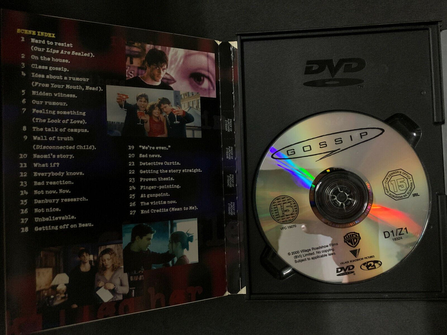 Gossip (DVD, 2000) James Marsden, Lena Headey, Kate Hudson. Region 2